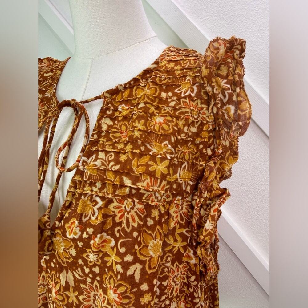 Evereve Sundry Sienna Floral Flutter Sleeve Swing Blouse Size 2 (Medium) - Picture 4 of 15